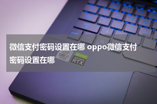 微信支付密码设置在哪 oppo微信支付密码设置在哪