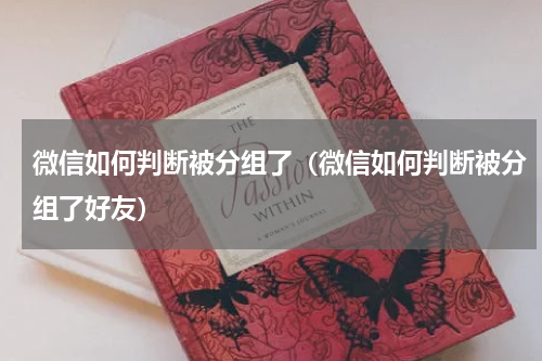 微信如何判断被分组了（微信如何判断被分组了好友）