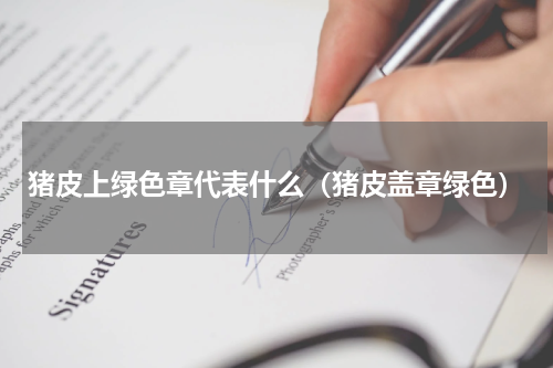 猪皮上绿色章代表什么(猪皮盖章绿色)