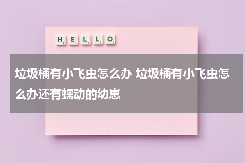 垃圾桶有小飞虫怎么办 垃圾桶有小飞虫怎么办还有蠕动的幼崽