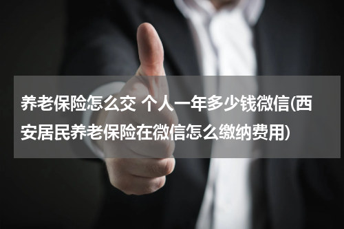 养老保险怎么交 个人一年多少钱微信(西安居民养老保险在微信怎么缴纳费用)